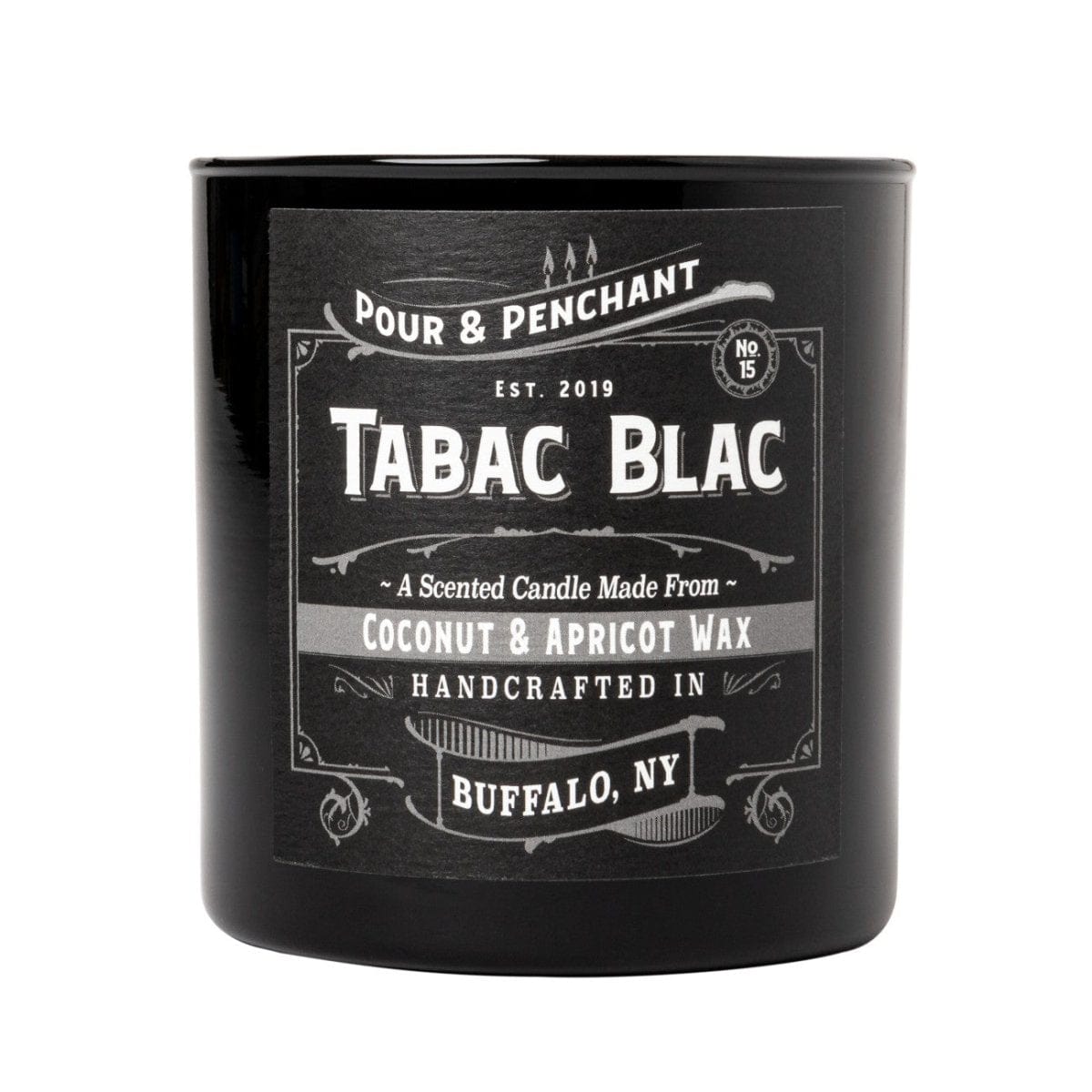 Pour & Penchant 10 oz Scented Candle - TABAC BLAC no.15 - Tobacco Flower, Oud Wood, Tonka, Amber