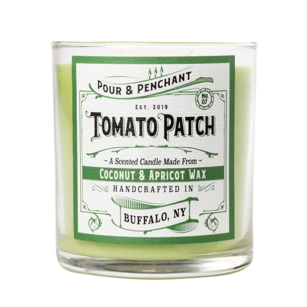 Pour & Penchant 10 oz Scented Candle - TOMATO PATCH no.07 - Tomato Leaf, Garden Mint, Green Leaves