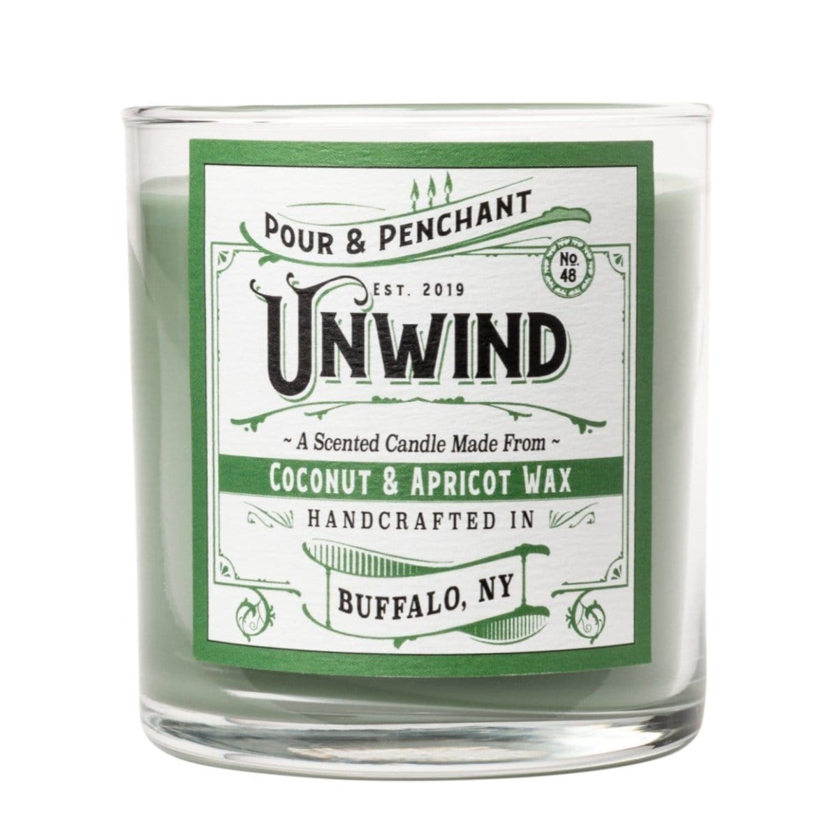 Pour & Penchant 10 oz Scented Candle - UNWIND no.48 - Sandalwood, Fir Balsam & White Oak