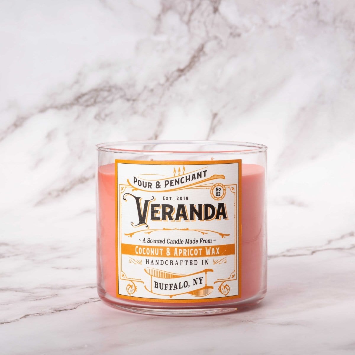 Pour & Penchant 16.5 oz Scented Candle - VERANDA no.02 - Pomelo, Blood Orange & Green Leaves