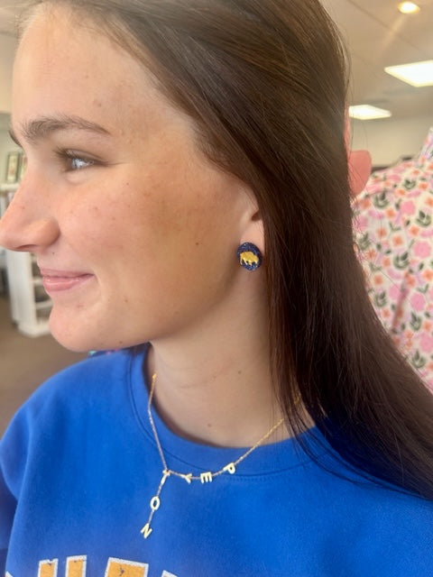 Buffalo Sabres Glitter Earrings