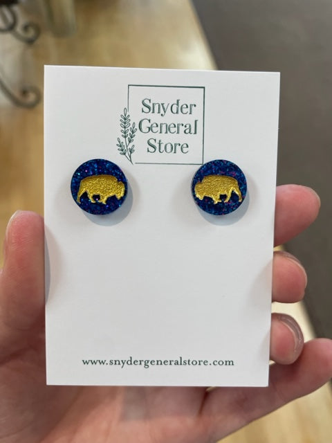 Buffalo Sabres Glitter Earrings